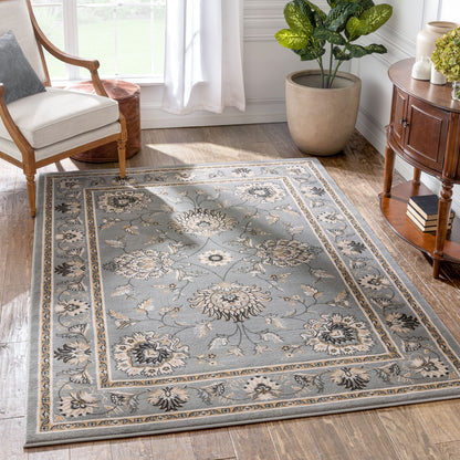 Abbasi Grey Traditional Rug