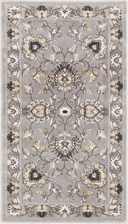 Abbasi Grey Traditional Rug