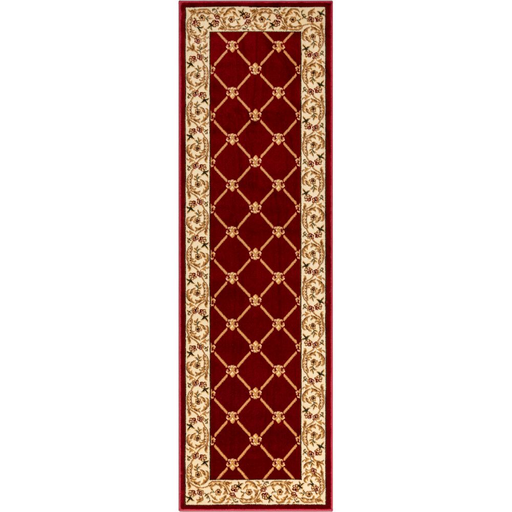 Fleur De Lis Red Formal Rug