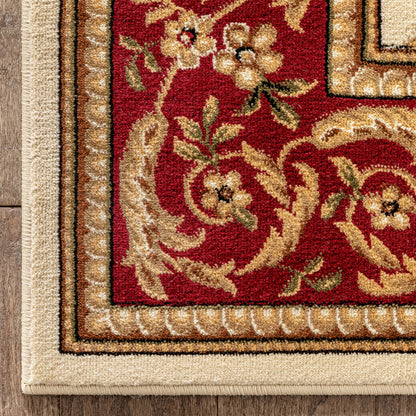 Fleur De Lis Ivory Formal Rug