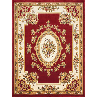 Le Petit Palais Red Traditional Rug