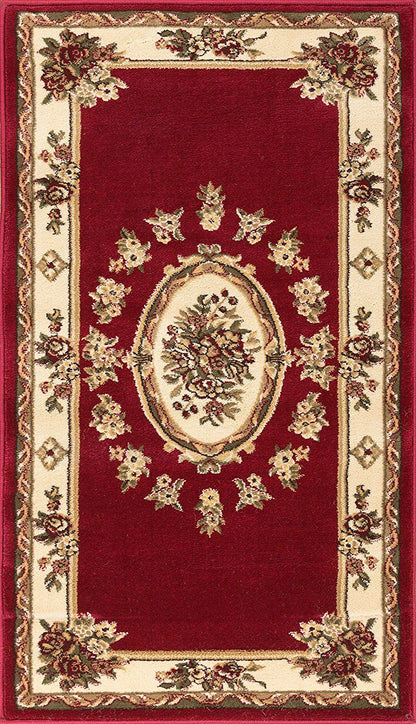 Le Petit Palais Red Traditional Rug