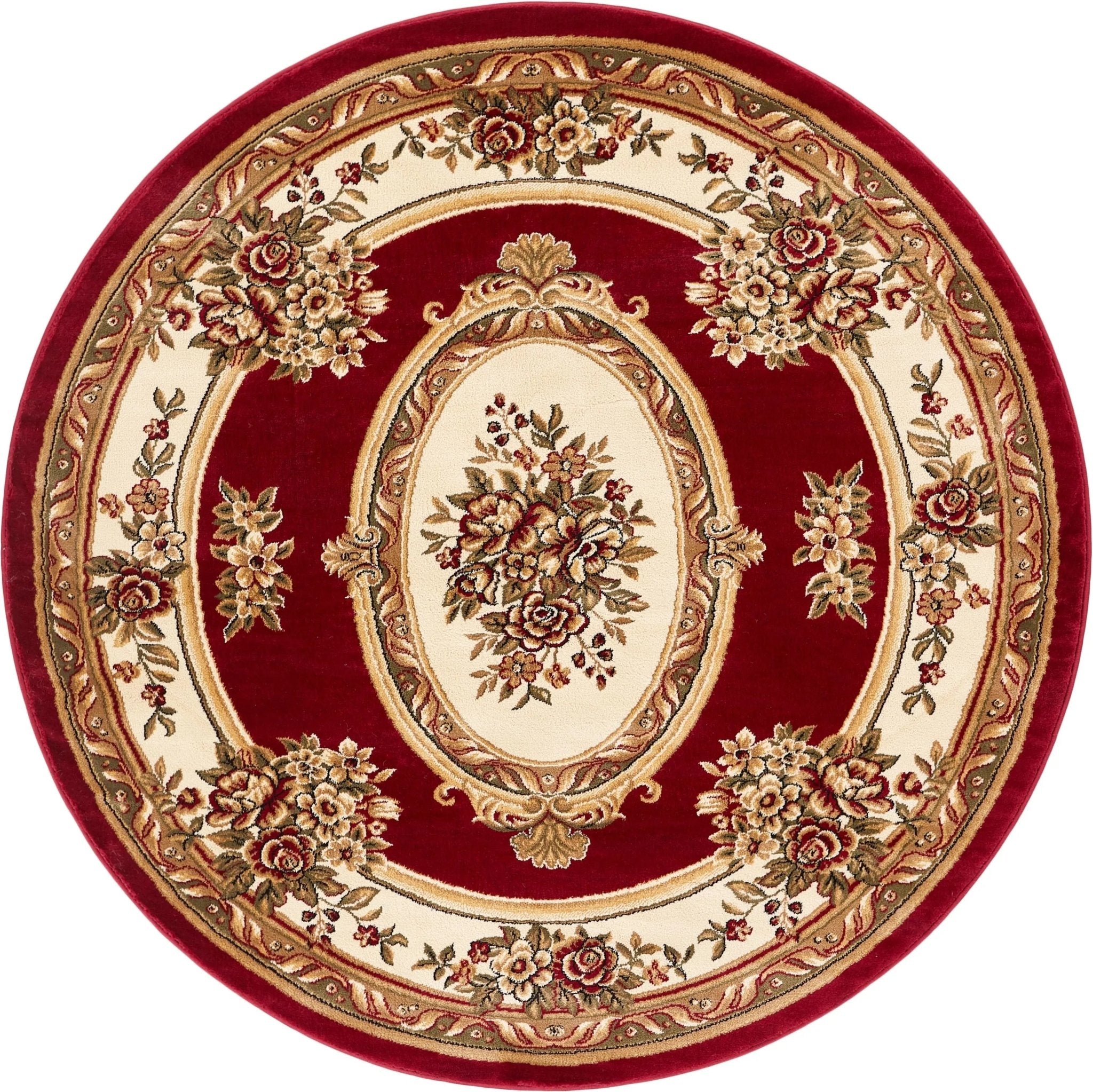 Le Petit Palais Red Traditional Rug Well Woven