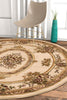 Le Petit Palais Ivory Traditional Round Rug