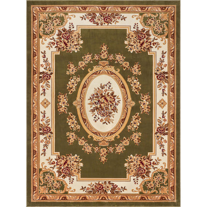 Le Petit Palais Green Traditional Rug