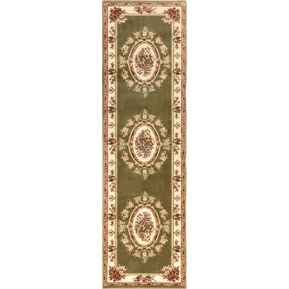 Le Petit Palais Green Traditional Rug