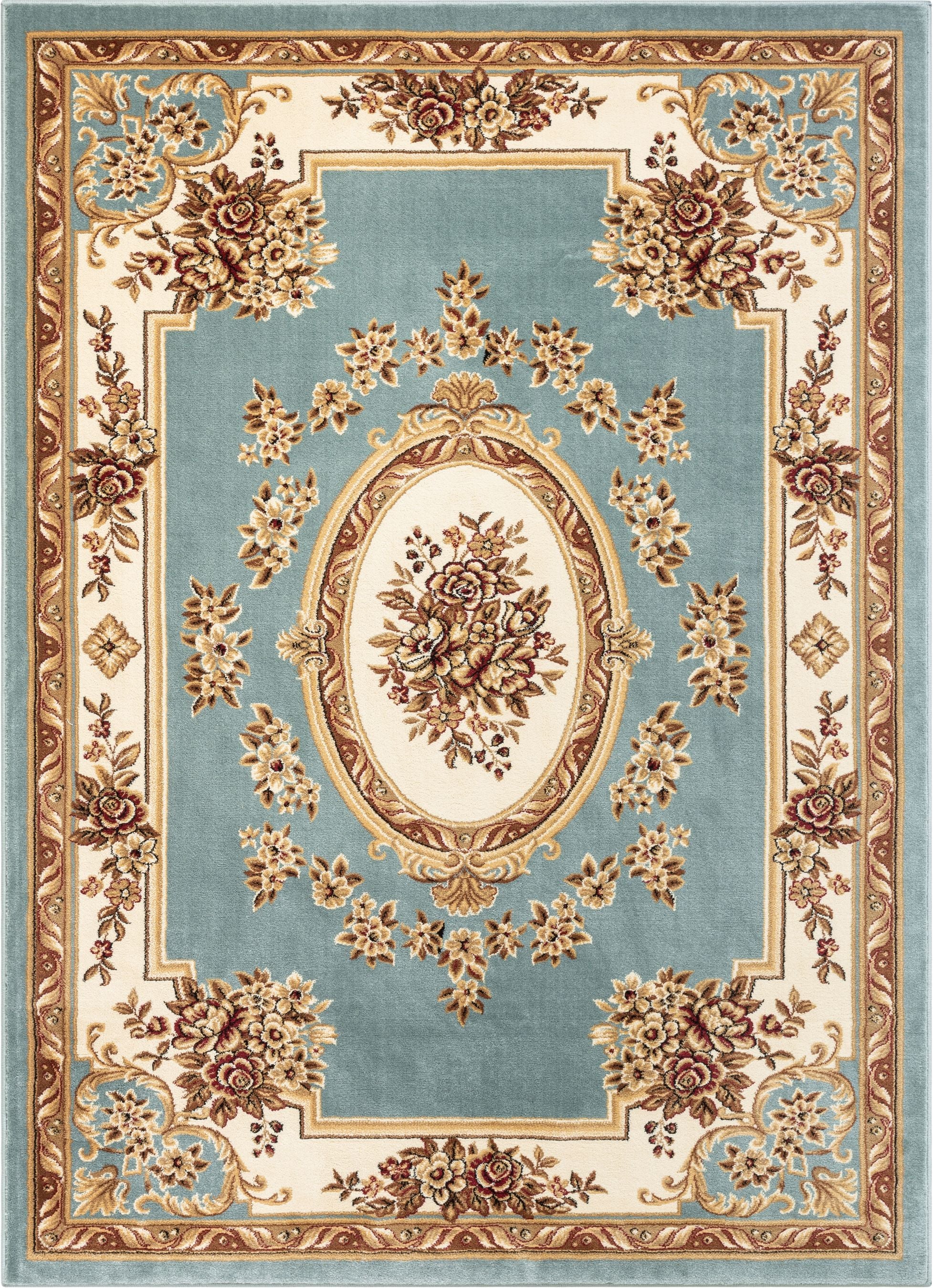 Le Petit Palais Light Blue Traditional Rug