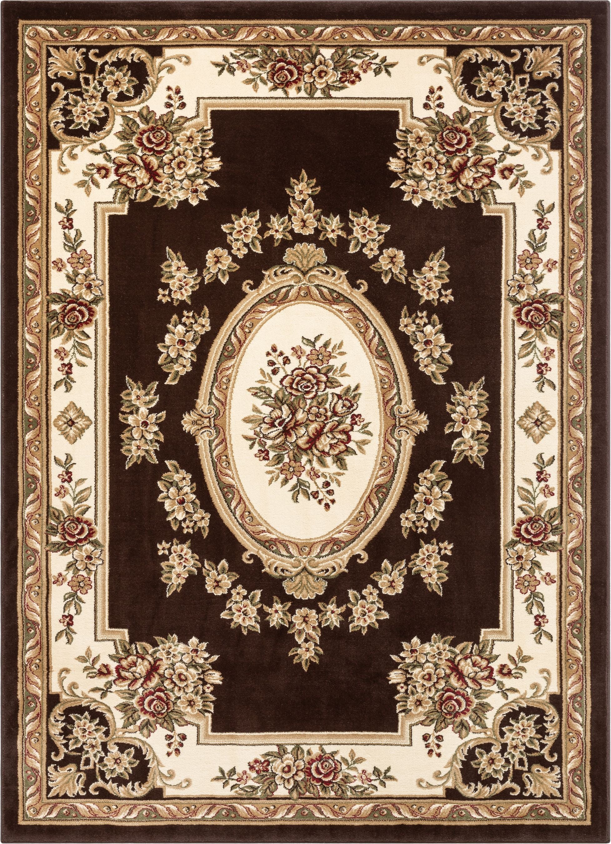 Le Petit Palais Brown Traditional Rug