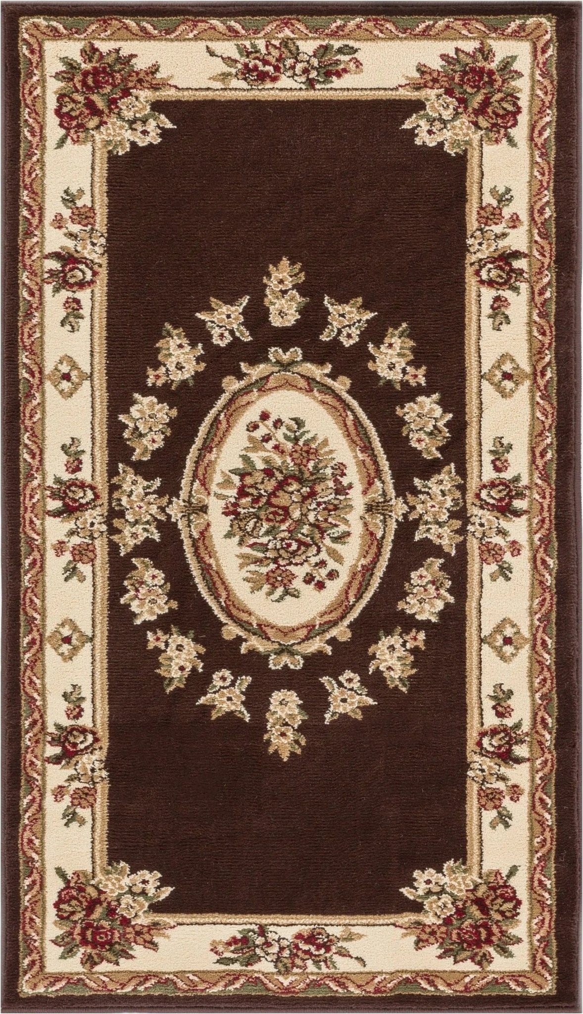 Le Petit Palais Brown Traditional Rug Well Woven