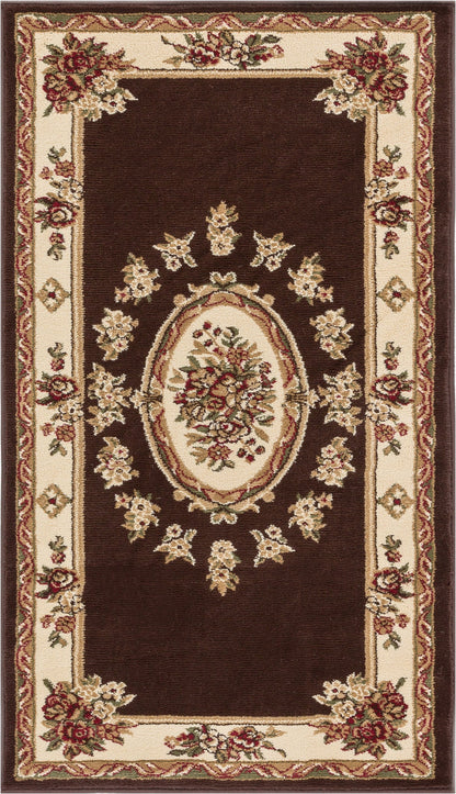 Le Petit Palais Brown Traditional Rug