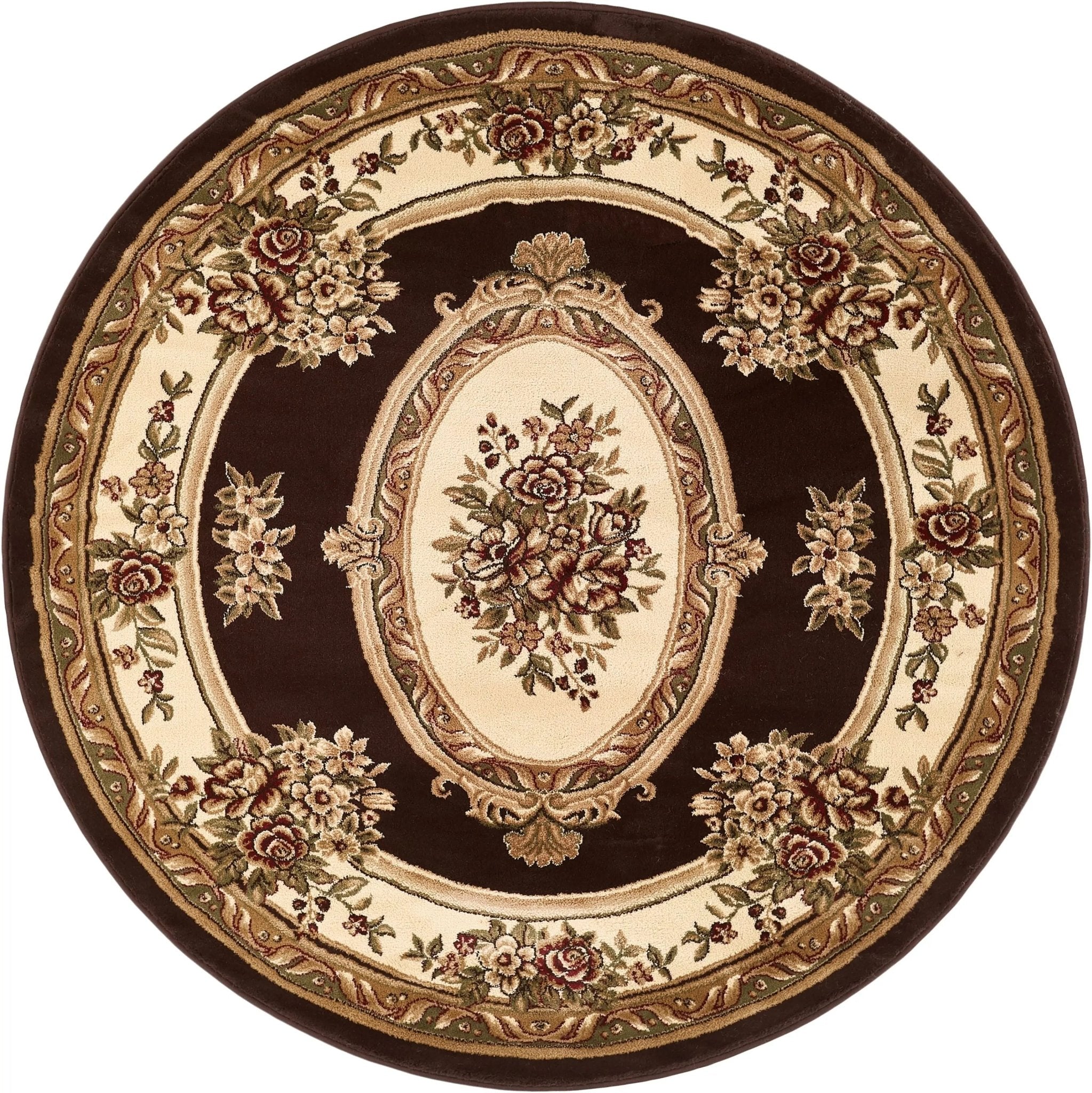 Le Petit Palais Brown Traditional Rug Well Woven