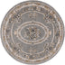 Le Petit Palais Grey Traditional Round Rug
