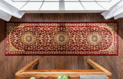 Aviva Red Traditional Rug Well Woven