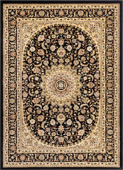 Aviva Black Traditional Rug