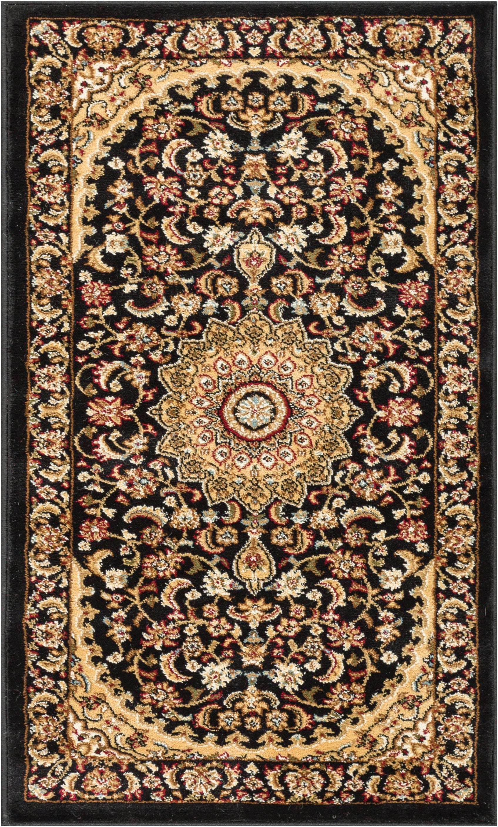 Aviva Black Traditional Rug