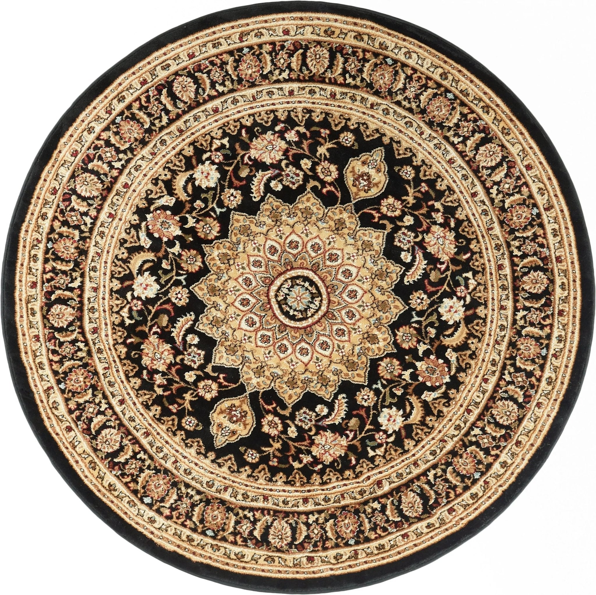 Aviva Black Traditional Rug Well Woven
