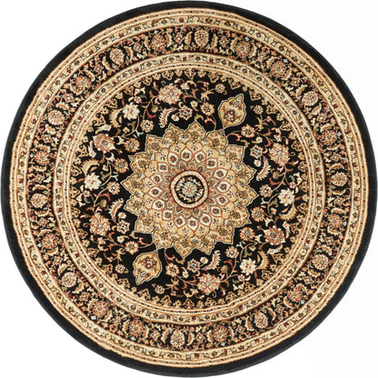 Aviva Black Traditional Rug Well Woven