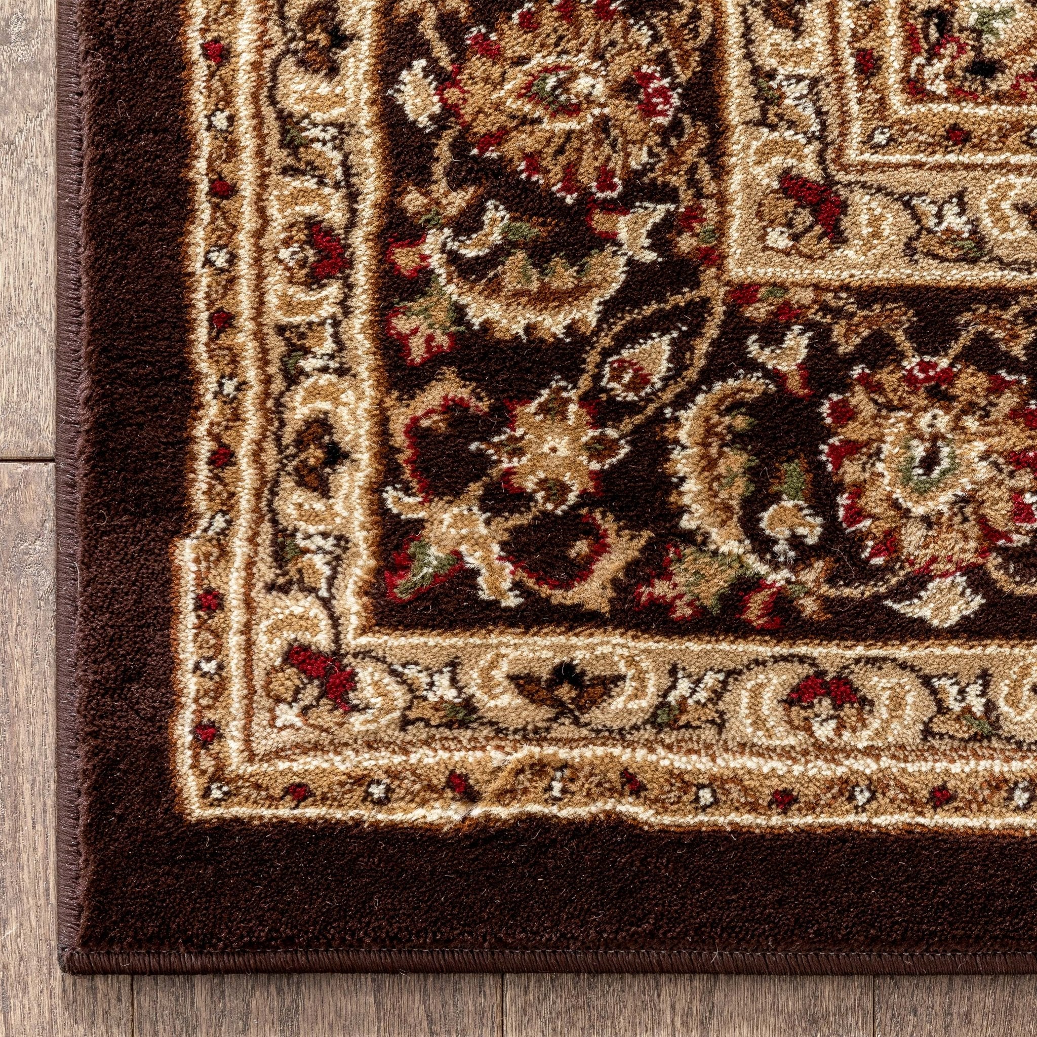 Aviva Brown Traditional Rug Well Woven