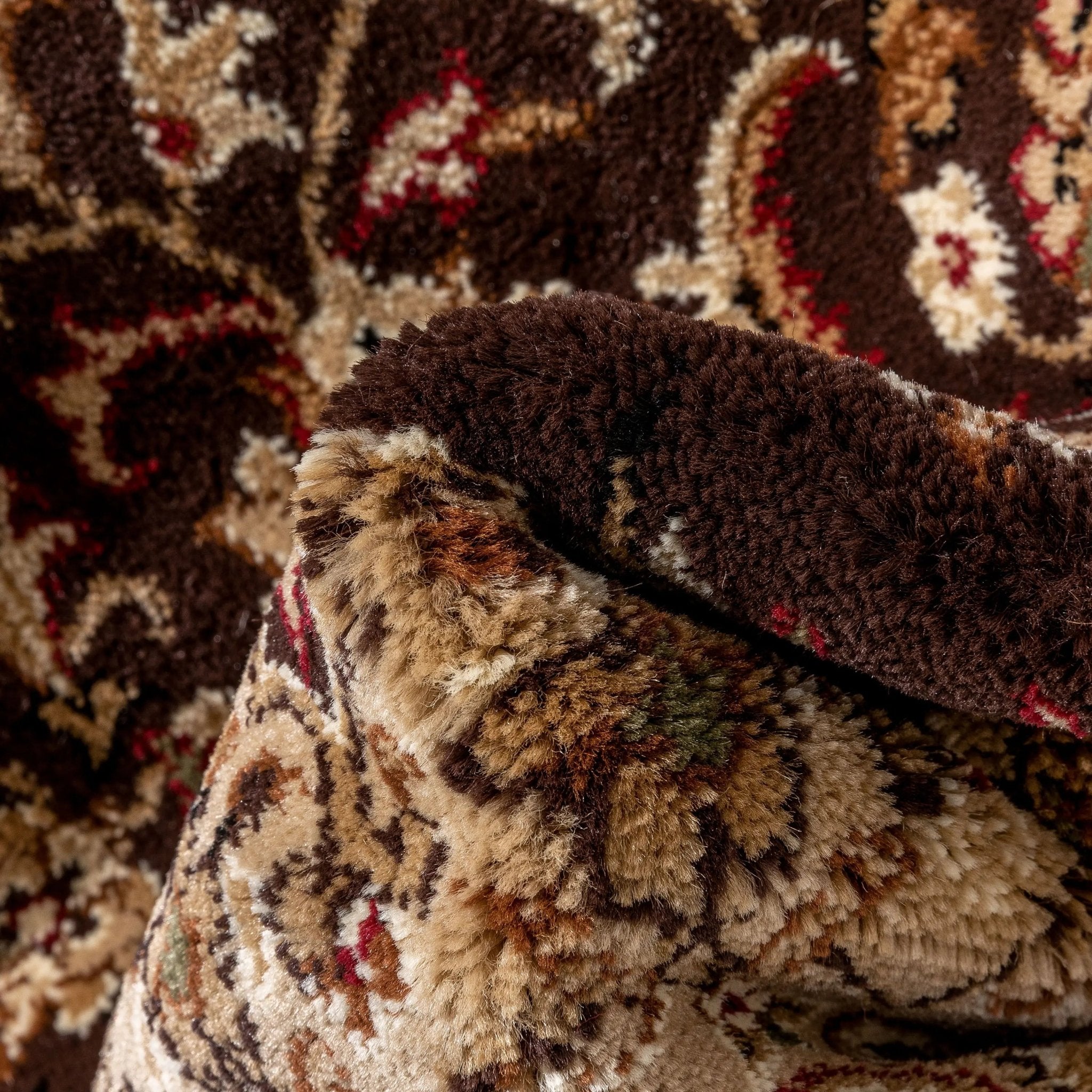 Aviva Brown Traditional Rug Well Woven