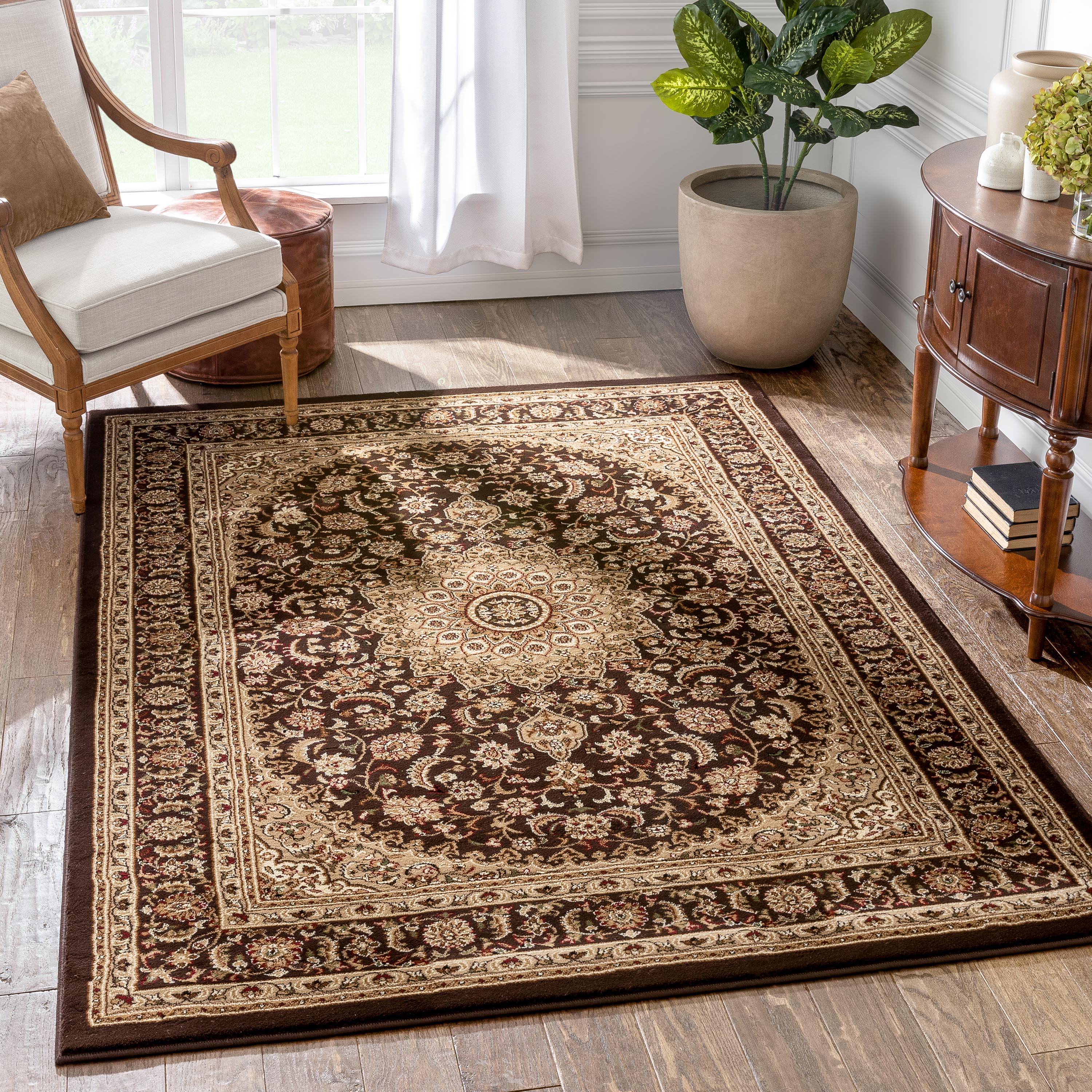 Aviva Brown Traditional Rug