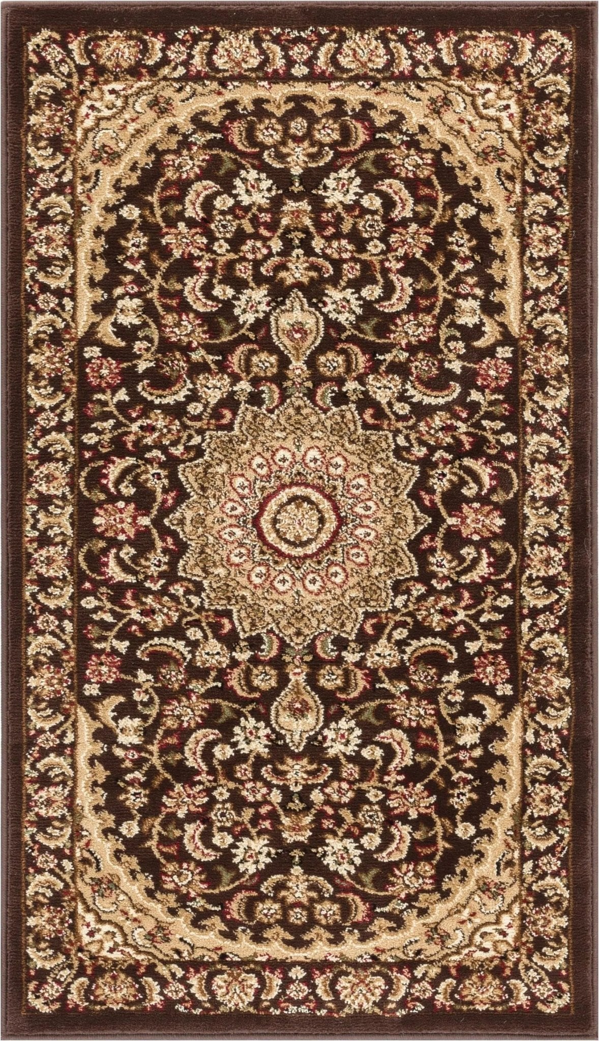 Aviva Brown Traditional Rug Well Woven