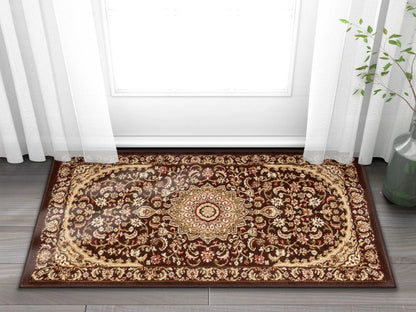 Aviva Brown Traditional Rug Well Woven
