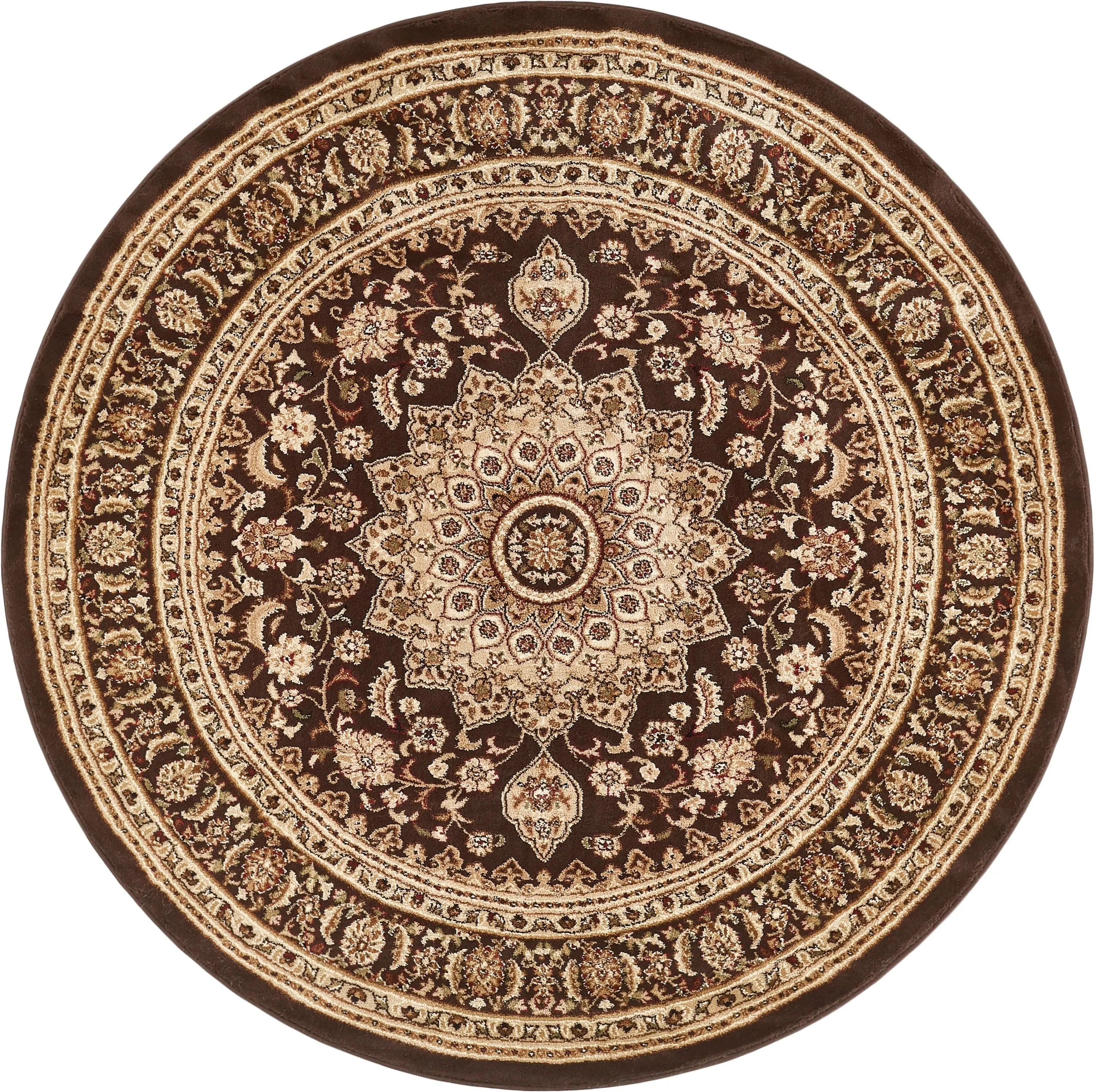 Aviva Brown Traditional Rug Well Woven