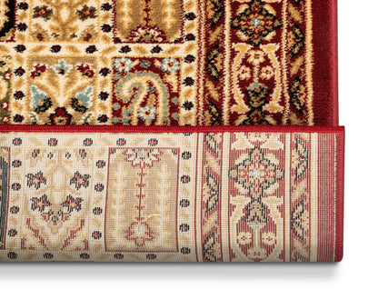 Cordelia Garden Custom Size Runner Traditional Red Choose Your Width x Choose Your Length Hallway Runner Rug Well Woven