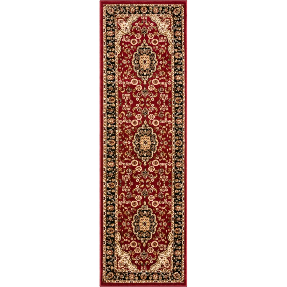 Medallion Kashan Red Traditional Rug