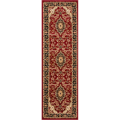 Medallion Kashan Red Traditional Rug