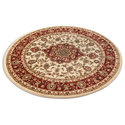 Medallion Kashan Ivory Traditional Rug