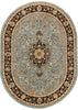 Medallion Kashan Light Blue Traditional Rug
