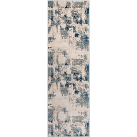 Kalia Modern Abstract Grey Blue Rug