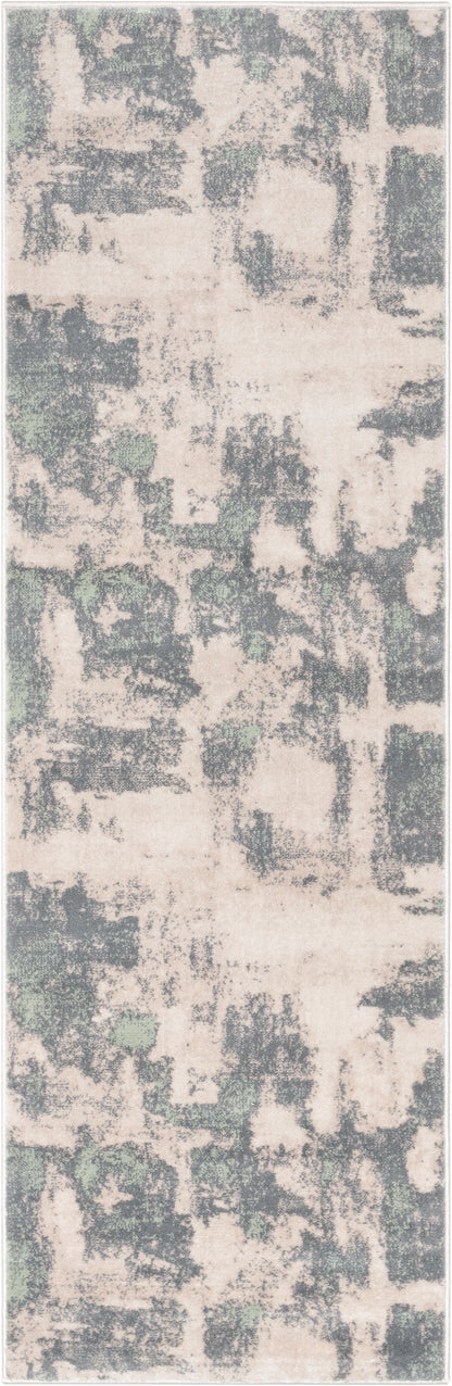 Kalia Modern Abstract Grey Green Rug