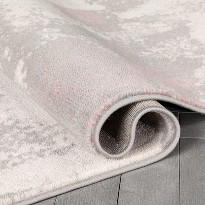 Kalia Modern Abstract Grey Blush Rug