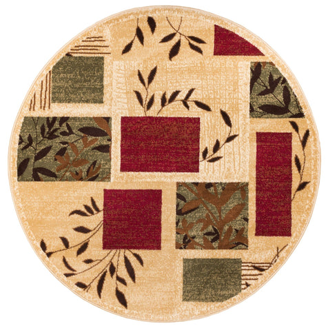 Hannover Ivory Modern Round Rug