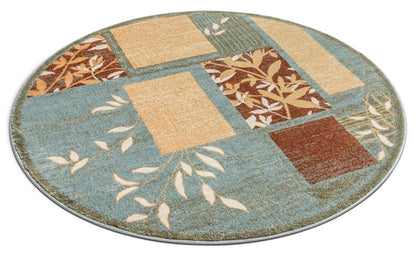 Hannover Light Blue Modern 5'3" Round Rug