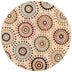 Orchid Fields Ivory Contemporary Round Rug