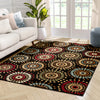 Orchid Fields Black Contemporary Rug