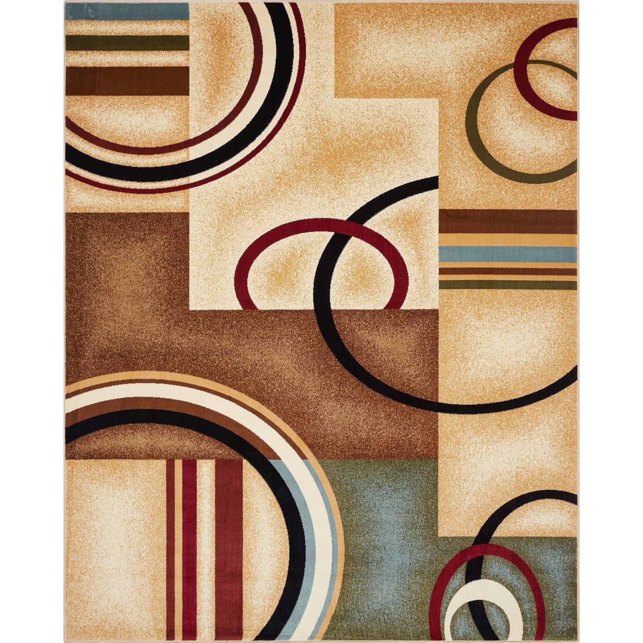 Arcs & Shapes Ivory Modern Rug Well Woven
