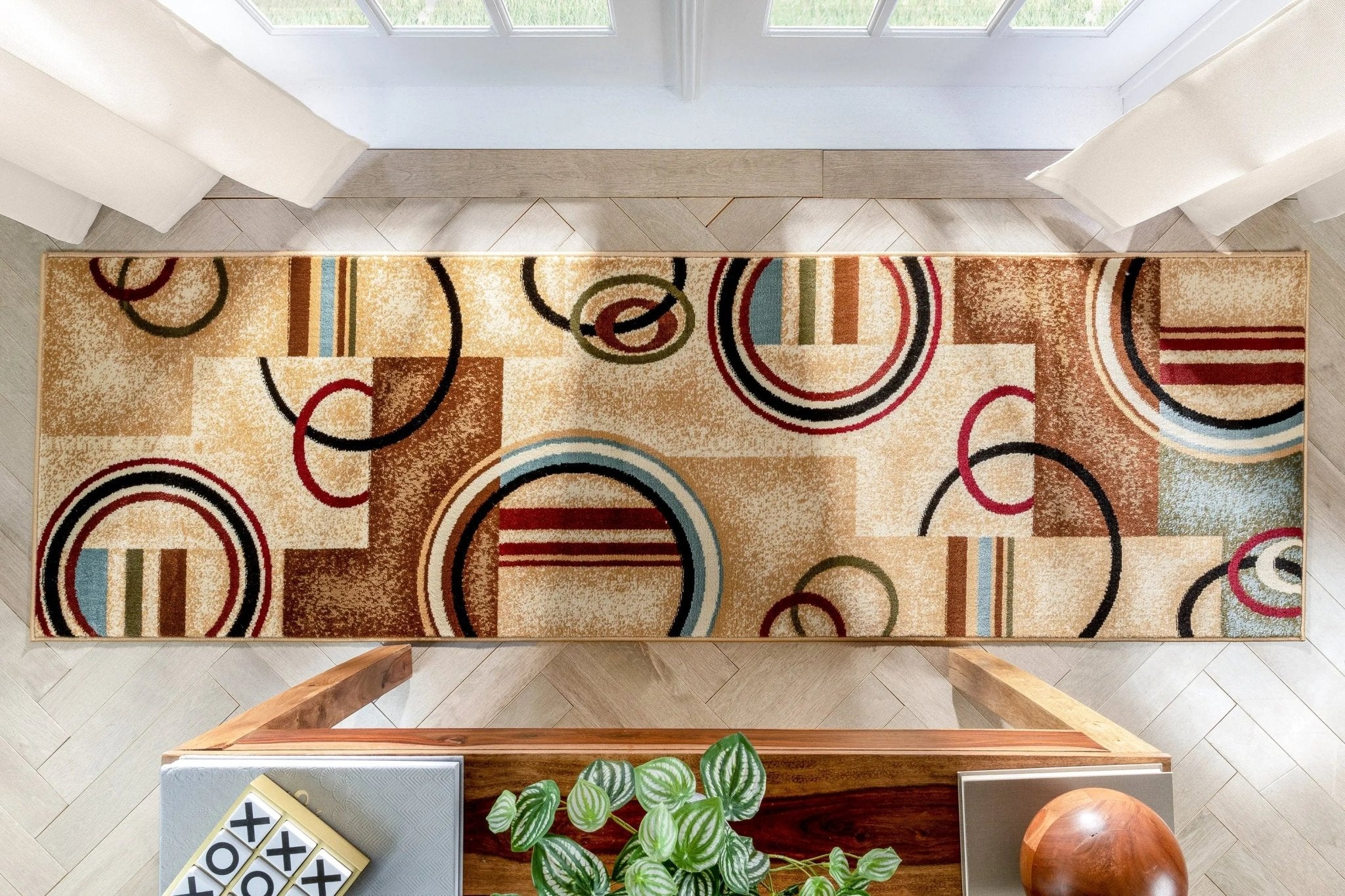 Arcs & Shapes Ivory Modern Rug Well Woven