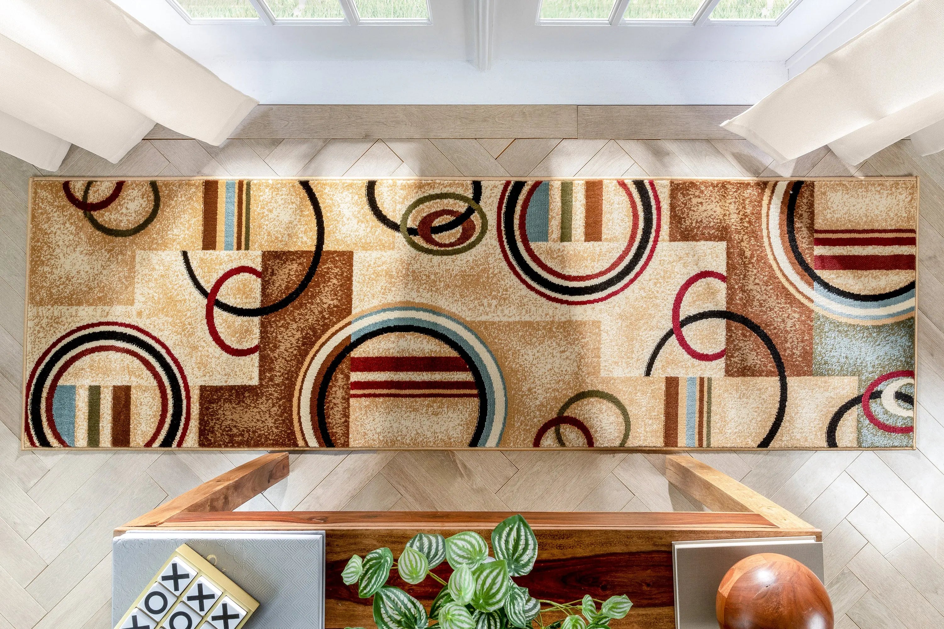 Arcs & Shapes Ivory Modern Rug Well Woven