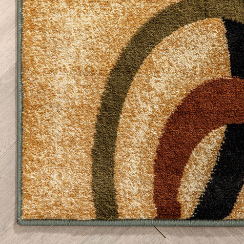 Arcs & Shapes Light Blue Modern Rug test