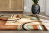 Arcs & Shapes Light Blue Modern Rug test