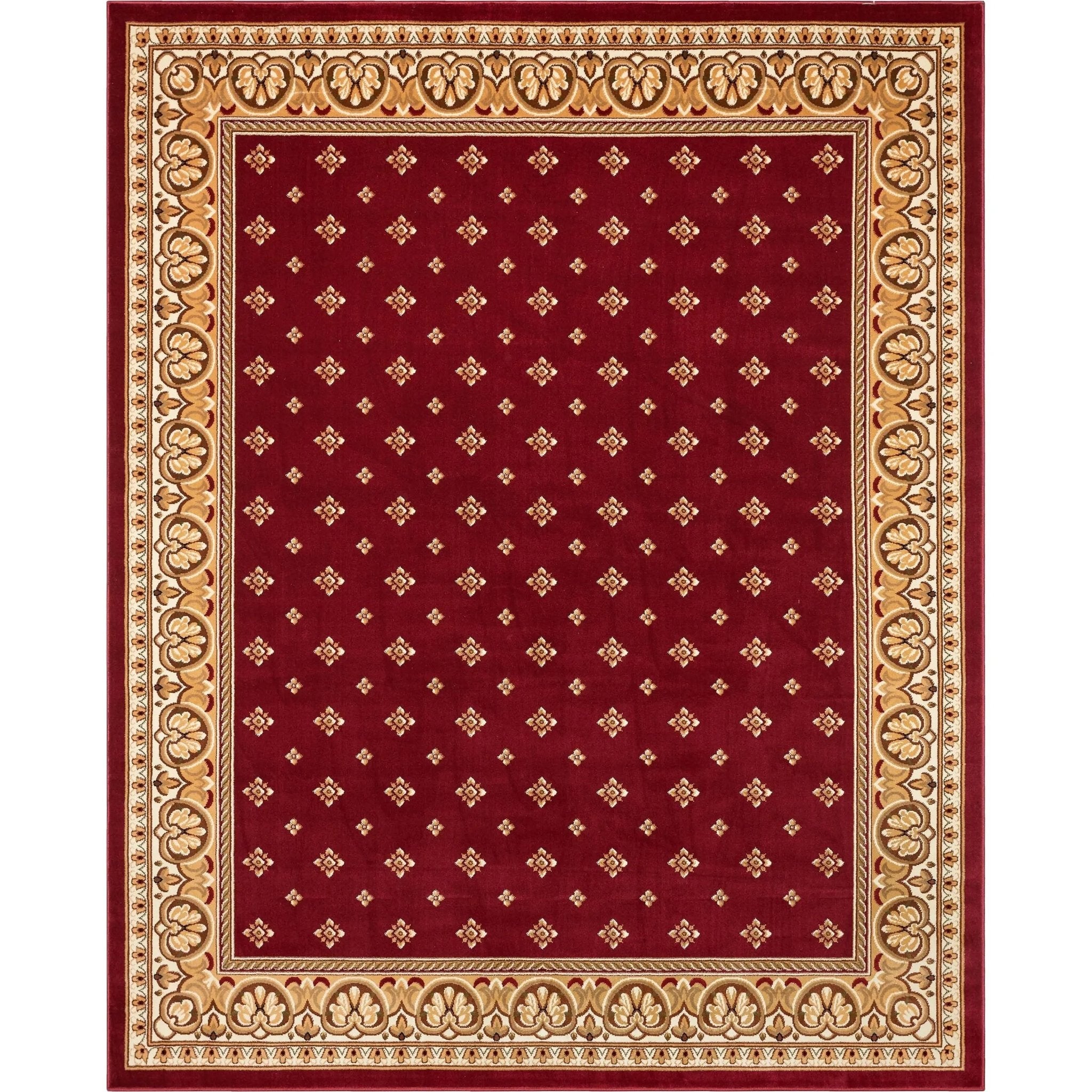 Hudson Terrace Red Traditional Rug Well Woven