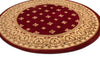 Hudson Terrace Red Traditional Round Rug