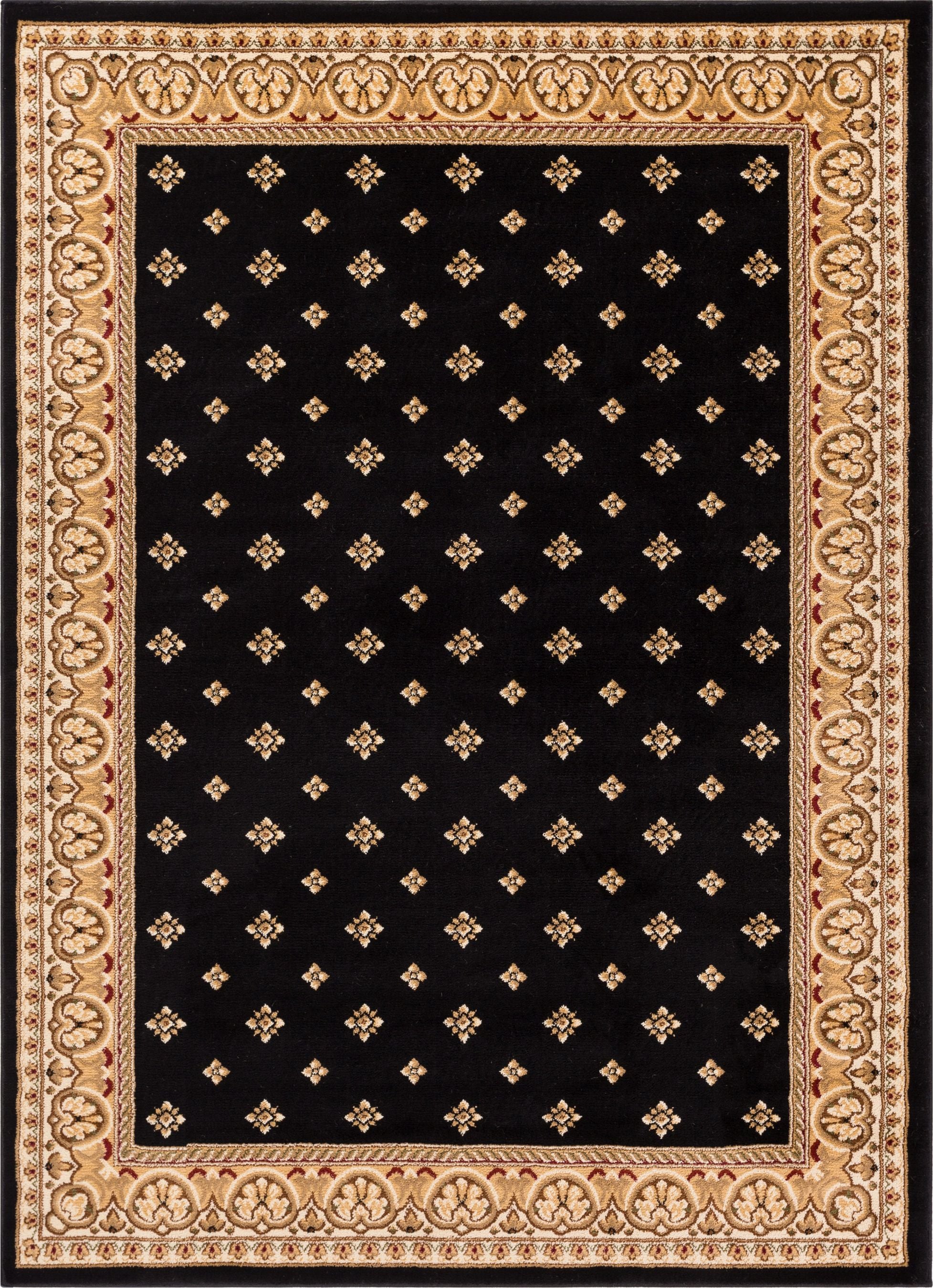 Hudson Terrace Black Traditional Rug