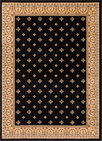 Hudson Terrace Black Traditional Rug