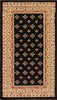 Hudson Terrace 31" Square Black Traditional Rug
