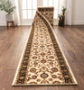 Sarouk Custom Size Runner Traditional Ivory 27 Inch Wide x Choose Your Length Hallway Runner Rug